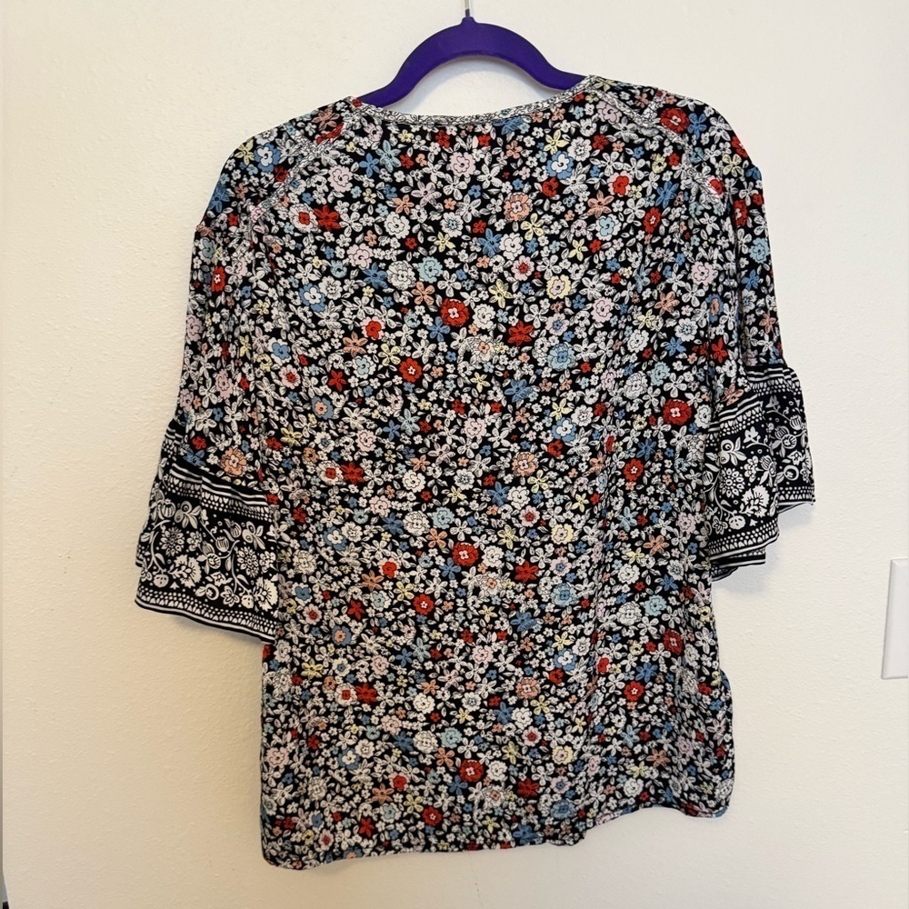 See by Chloe Janice Patchwork Blouse Floral Size FR36 US 4 EUC - Picture 5 of 9